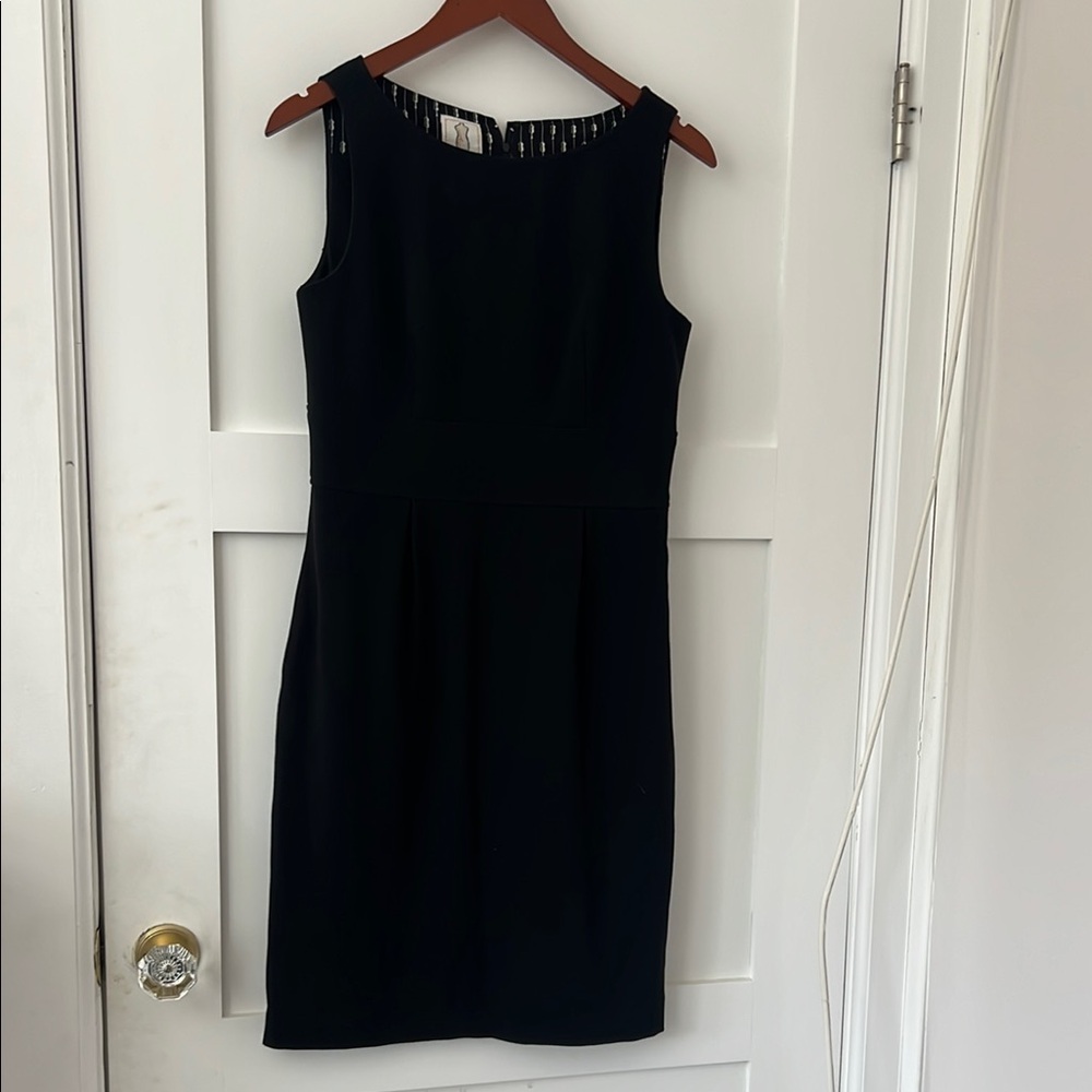 Black Sleeveless Sheath Midi Dress for Cocktail